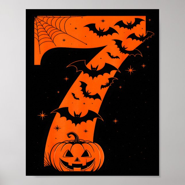 Fun Six Seven 6 7 Meme Design Couples Halloween  Poster (Framsidan)