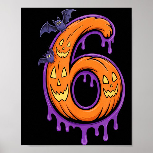 Fun Six Seven 6 7 Meme Design Couples Halloween  Poster (Framsidan)