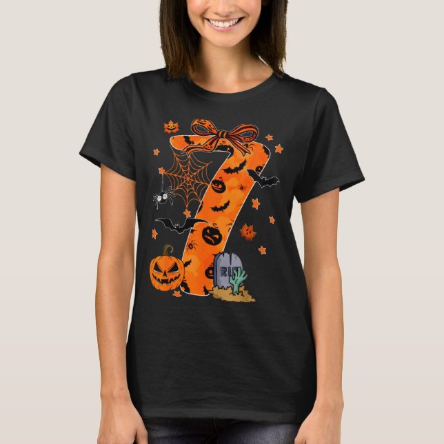 Fun Six Seven 6 7 Meme Design Couples Halloween  T Shirt (Framsida)