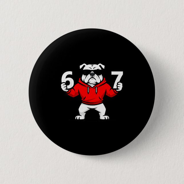 Fun Six Seven Meme Bulldogs Number 6 And 7  Knapp (Framsida)