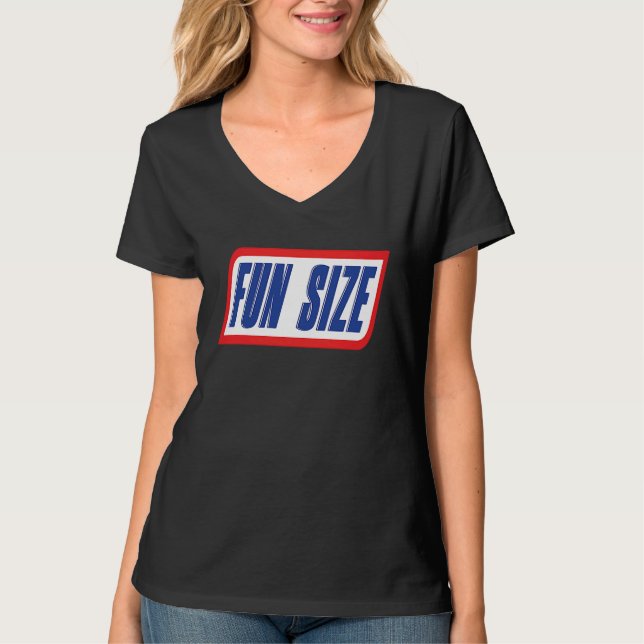 Fun Size  Candy Bar Style Label T Shirt (Framsida)