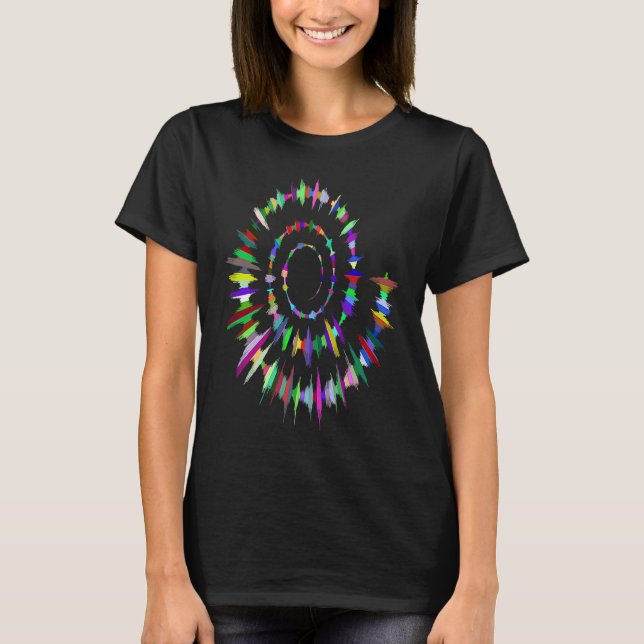FUN SPIRAL TEE MUSIC WAVE SOUND ABSTRACT AUDIO COL (Framsida)