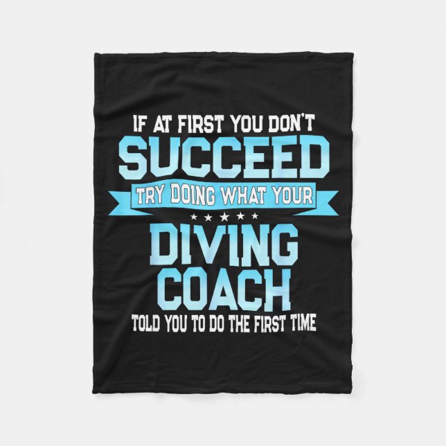 Fun Srt Coach Meme - Funny Diving Saying  Fleecefilt (Framsidan)