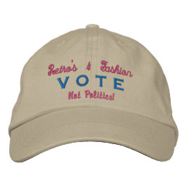 Fun Stylish Election Gear -  Vote  Broderad Keps