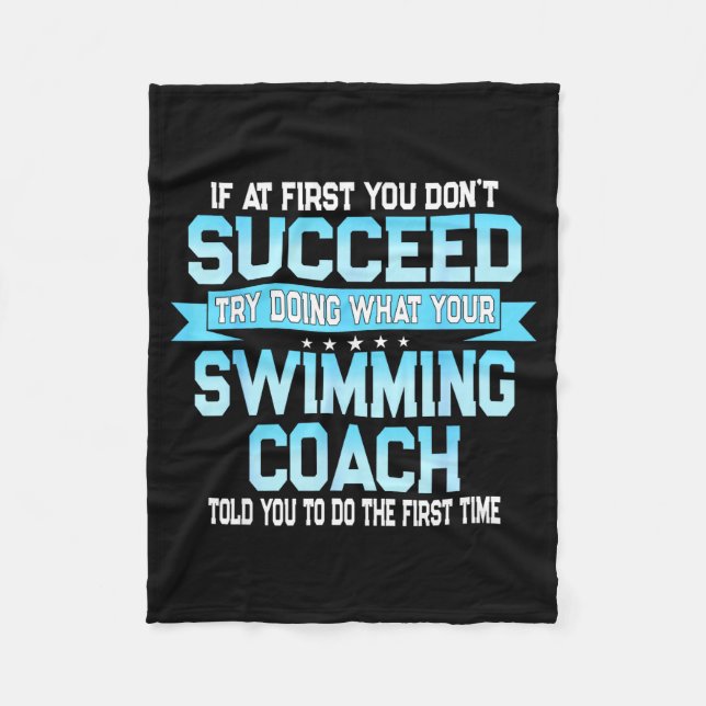 Fun Swimming Coach Meme - Funny Swimmer Saying  Fleecefilt (Framsidan)