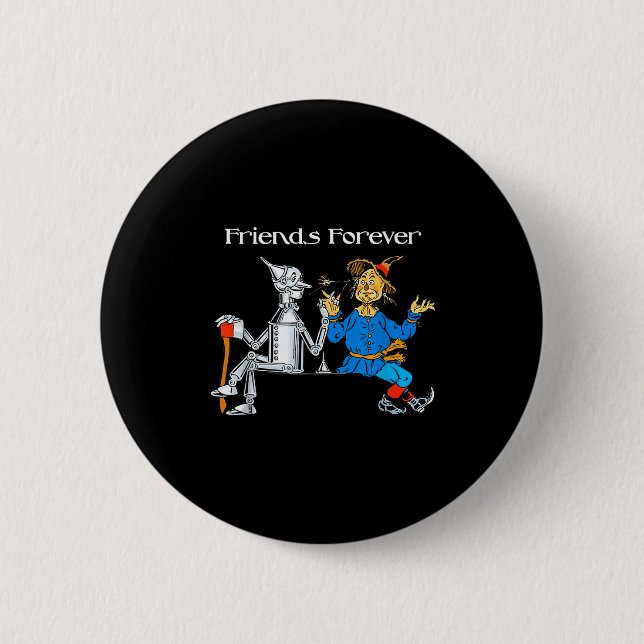 Fun Tee Shirt Friends Forever Wizard Of Oz Ecrow  Knapp (Framsida)
