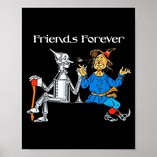 Fun Tee Shirt Friends Forever Wizard Of Oz Ecrow  Poster (Framsidan)