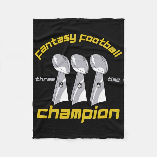 Fun Three Time Fantasy Football League Champion Tr Fleecefilt (Framsidan)