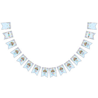 Fun to Be One Photo First Birthday bunting banner Vimplar