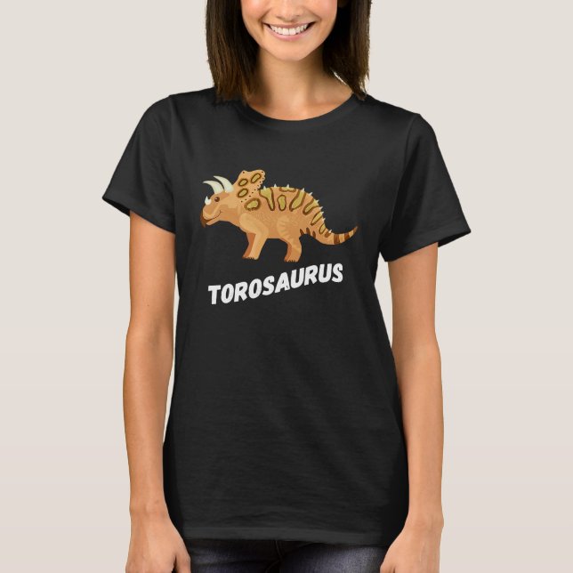Fun Torosaurus Dinosaur T Shirt (Framsida)