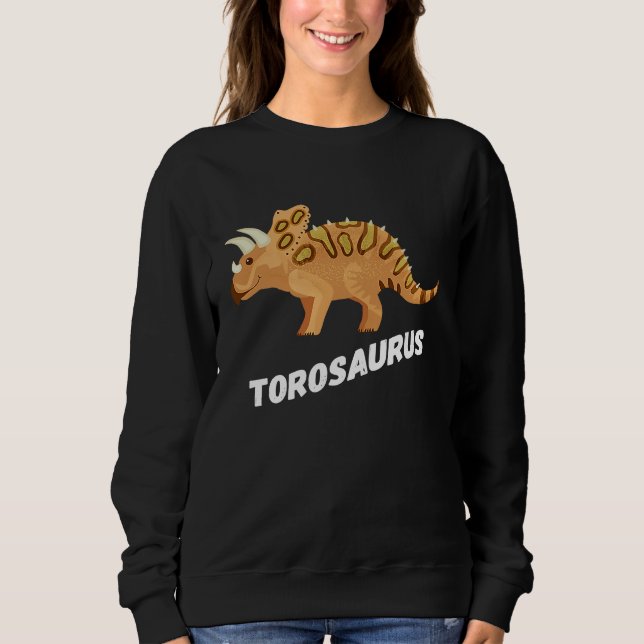 Fun Torosaurus Dinosaur T Shirt (Framsida)