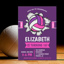 Fun Volleyball Girl Birthday