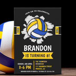 Fun Volleyball Kids Birthday Inbjudningar