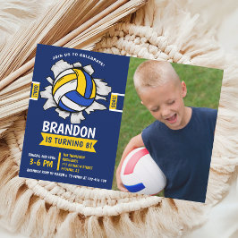 Fun Volleyball Kids Birthday Inbjudningar