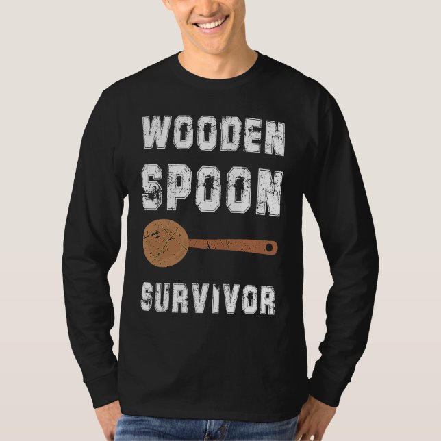 Fun Wooden Spoon Survivor Fantastic T Shirt (Framsida)