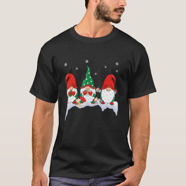Fun Zoo Keeper Gnomes Christmas Gnomies Zoo Keeper T Shirt (Framsida)