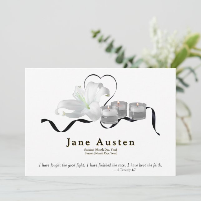 Funal inbjudan - redigerbar (Stående Fram)