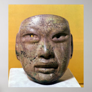 Funärmask, Olmec, från Mexiko Poster