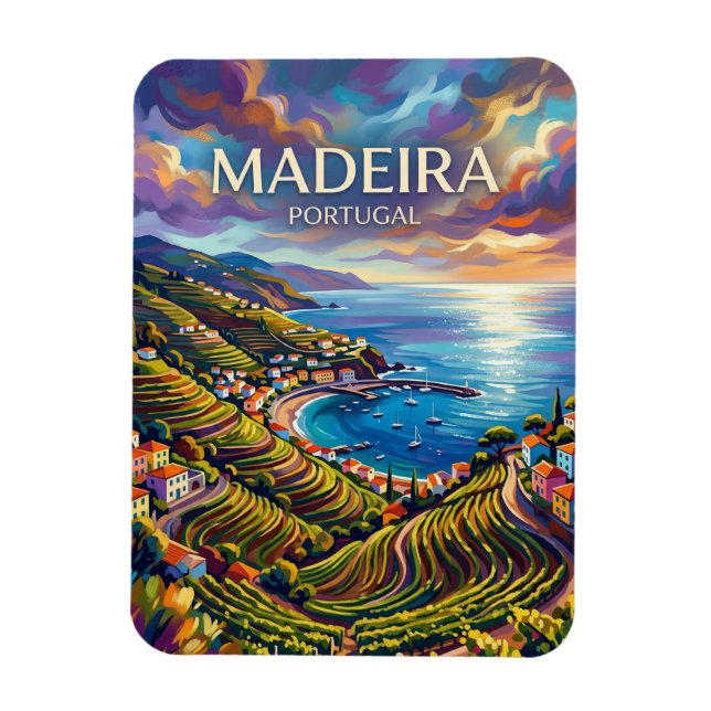 Funchal Bay Portugal Magnet (Vertikal)