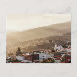 Funchal city sunset, Madeira Postcard Vykort
