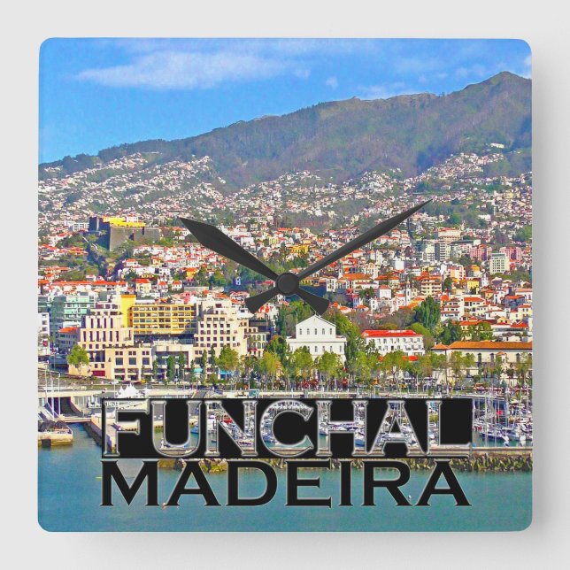 Funchal Fyrkantig Klocka (Framsida)