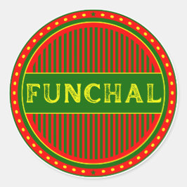 Funchal Stad Strots Emblem – Portugisisk Identitet Runt Klistermärke