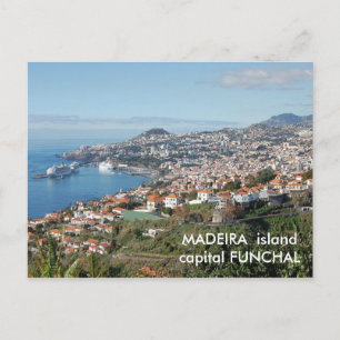 Funchal view, ön Madeira Vykort