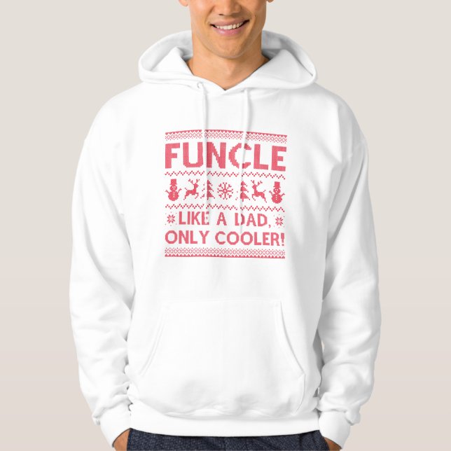 Funcle as a Pappa Only Cooler Hoodie (Framsida)
