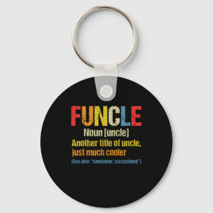 Funcle Definition Funny Gift for farbror Nyckelring