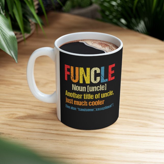 Funcle Definition Funny Gift for farbror Två-Tonad Mugg (Skapare uppladdad)