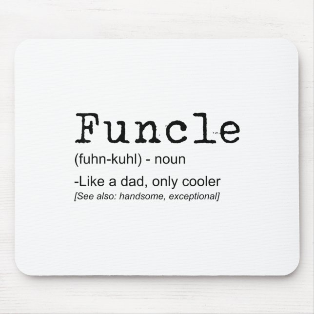 Funcle Definition Funny Joke Gift for farbror_1 Musmatta (Framsidan)