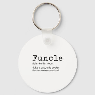 Funcle Definition Funny Joke Gift for farbror_1 Nyckelring