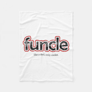 Funcle Definition Funny Joke Gift for farbror Fleecefilt