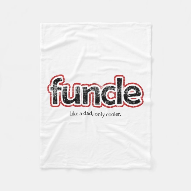Funcle Definition Funny Joke Gift for farbror Fleecefilt (Framsidan)