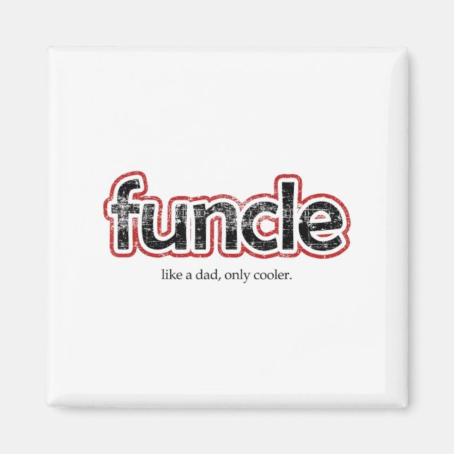Funcle Definition Funny Joke Gift for farbror Magnet (Framsidan)
