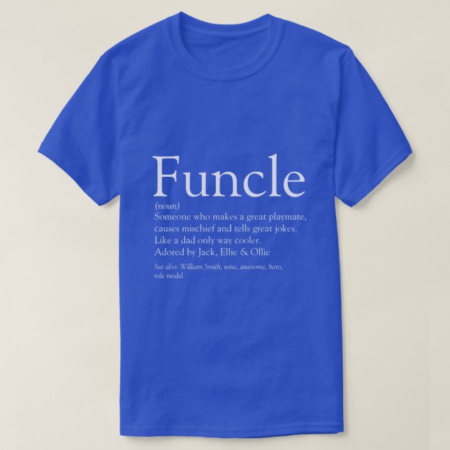 Funcle farbror Funny Definition Quote T Shirt (Design framsida)