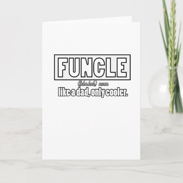 Funcle farbror kort (Framsida)
