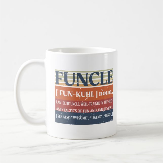 Funcle Funny farbror Definition, Fantastisk Legend Kaffemugg (Vänster)