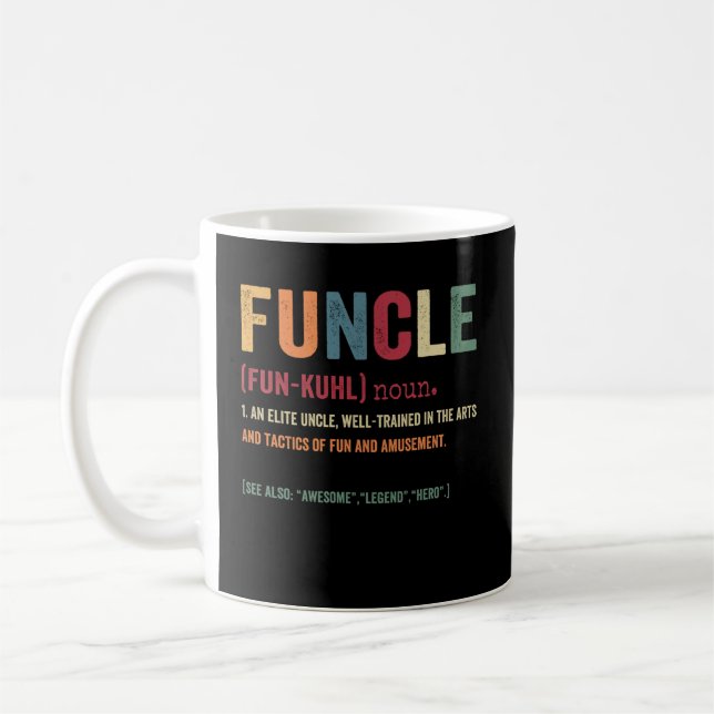 Funcle Funny farbror Definition, Fantastisk Legend Kaffemugg (Vänster)