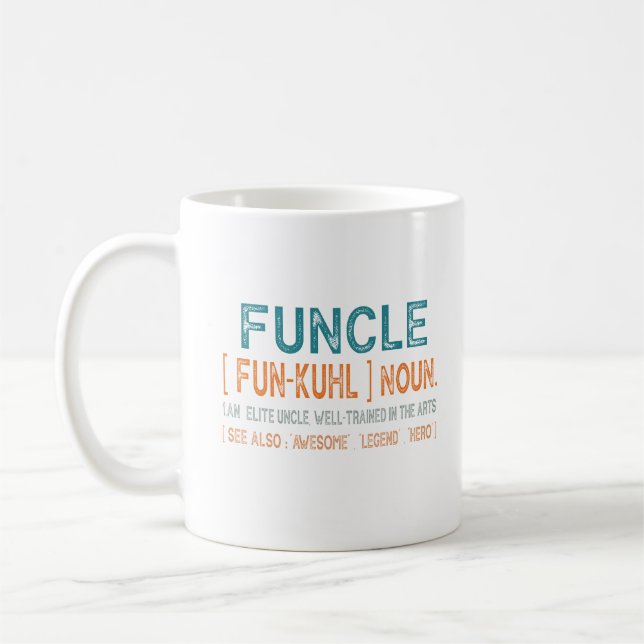 Funcle Funny farbror Definition, Fantastisk Legend Kaffemugg (Vänster)