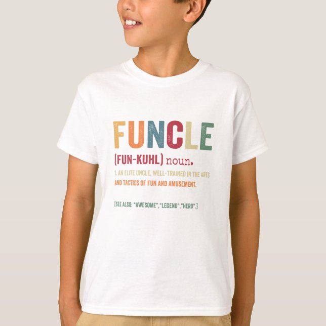 Funcle Funny farbror Definition, Fantastisk Legend T Shirt (Framsida)