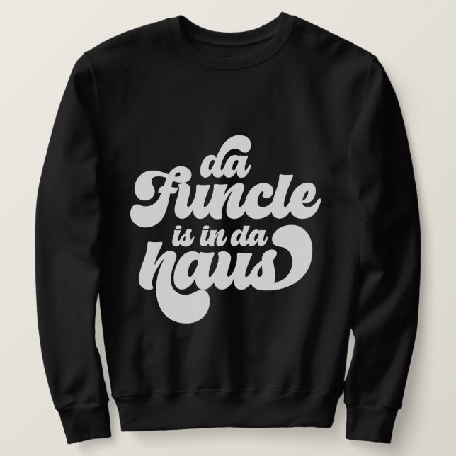 Funcle Funny Simple Vintage Retro Lång Ärmad Tröja (Design framsida)