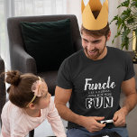 "Funcle" Lustigt citattecken för farbror onkel T Shirt<br><div class="desc">Vem är inte kärlek en "Funcle"? Den här T-tröjan är en underbar gåva till en morbror som är en massa roligtar att vara med.</div>