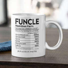 Funcle Nutritions Facts, Funny uncle Kaffemugg