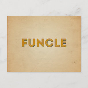 Funcle Retro Inspired Typography Vykort