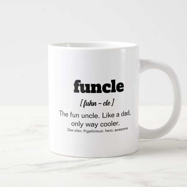 Funcle, Roligt farbror Coffee Mugg är den underbar Jumbo Mugg (Höger)