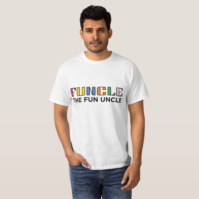 Funcle Roligt farbror Cotton T-Shirt (Hel framsida)