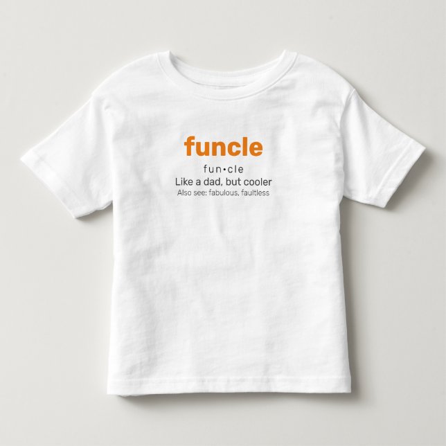 Funcle - Roligt farbror Family T-Shirt (Framsida)