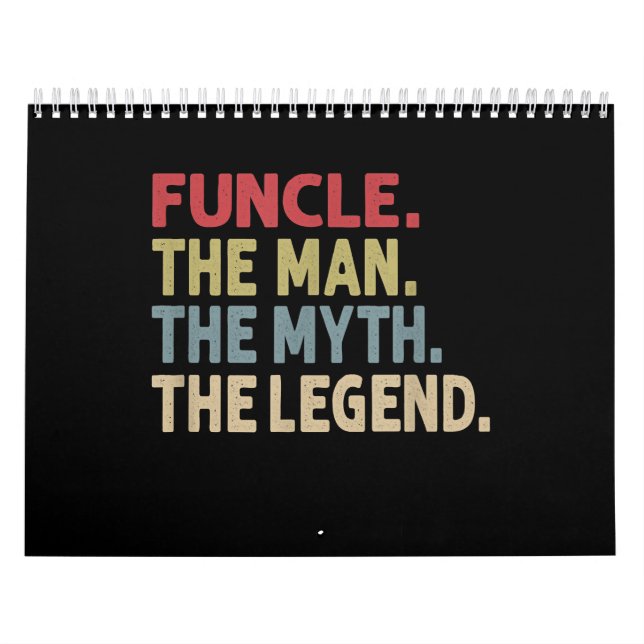 Funcle the Man the Myth the Legend Funny Kalender (Omslag)