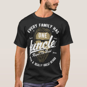 Funcle with a Underbar Beard the Roligt farbror T Shirt